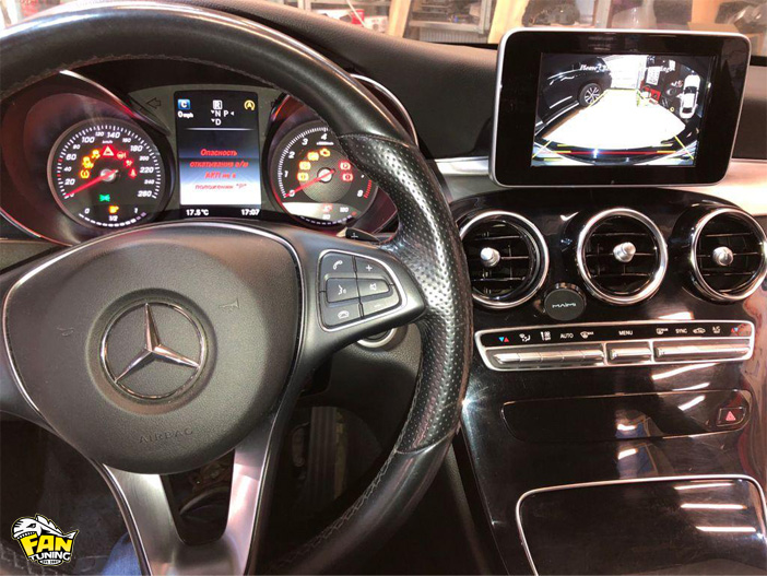 Установка камер спереди и сзади на Мерседес (Mercedes) W205 с выводом изображения на штатный монитор